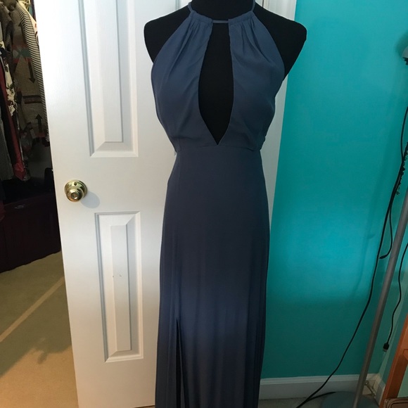 Tobi Dresses & Skirts - Blue floor length dress key hole front and back